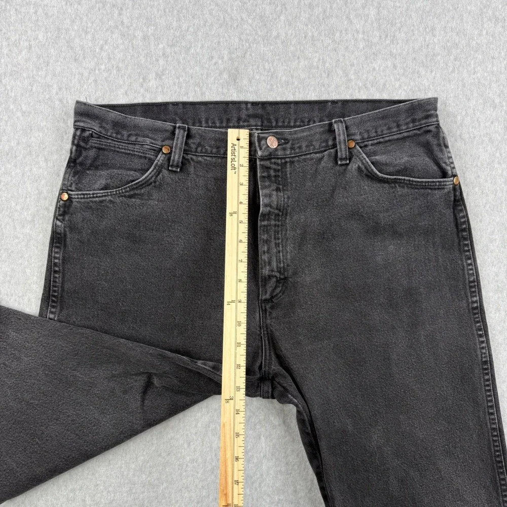 Wrangler Jeans Mens 38x32 (Fits 38x31) Black 13MWZW Cowboy Cut Western‎ Denim